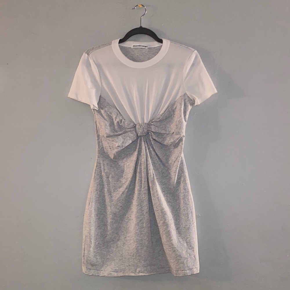 Alexander Wang- Knot Front High Twist Jersey Dress